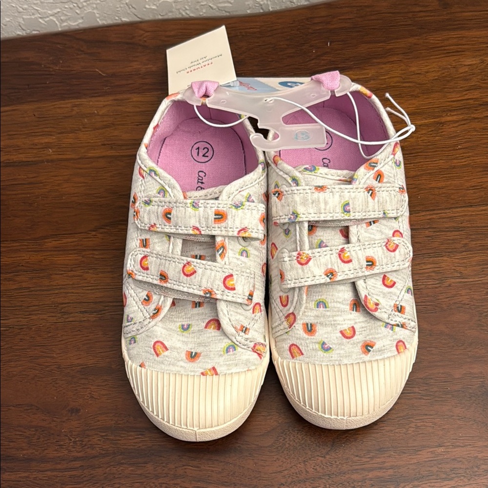 Cat & Jack Rainbow sneakers 🌈 sz 12 - Picture 2 of 4